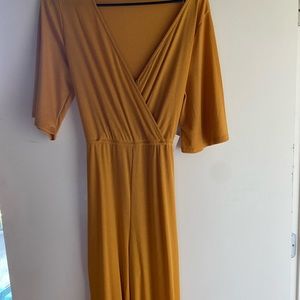 Yellow pants jumpsuit